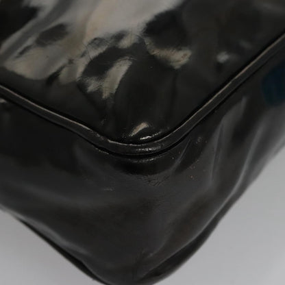 CHANEL Tote Bag Patent Leather Black Gold CC bs19813