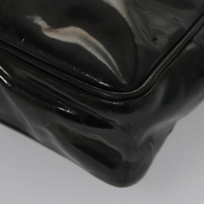 CHANEL Tote Bag Patent Leather Black Gold CC bs19813
