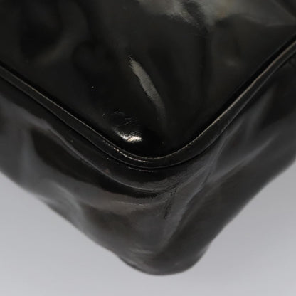 CHANEL Tote Bag Patent Leather Black Gold CC bs19813