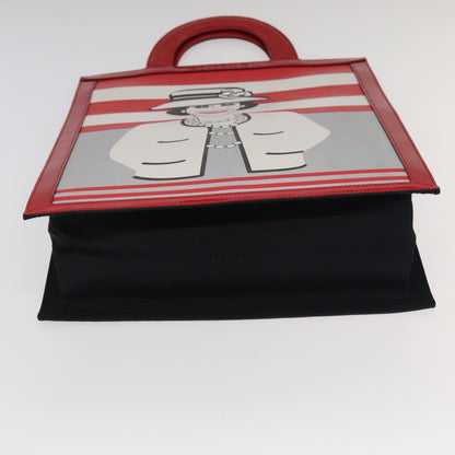 CHANEL Mademoiselle Choco Bar line Tote Bag Leather Red CC bs19852