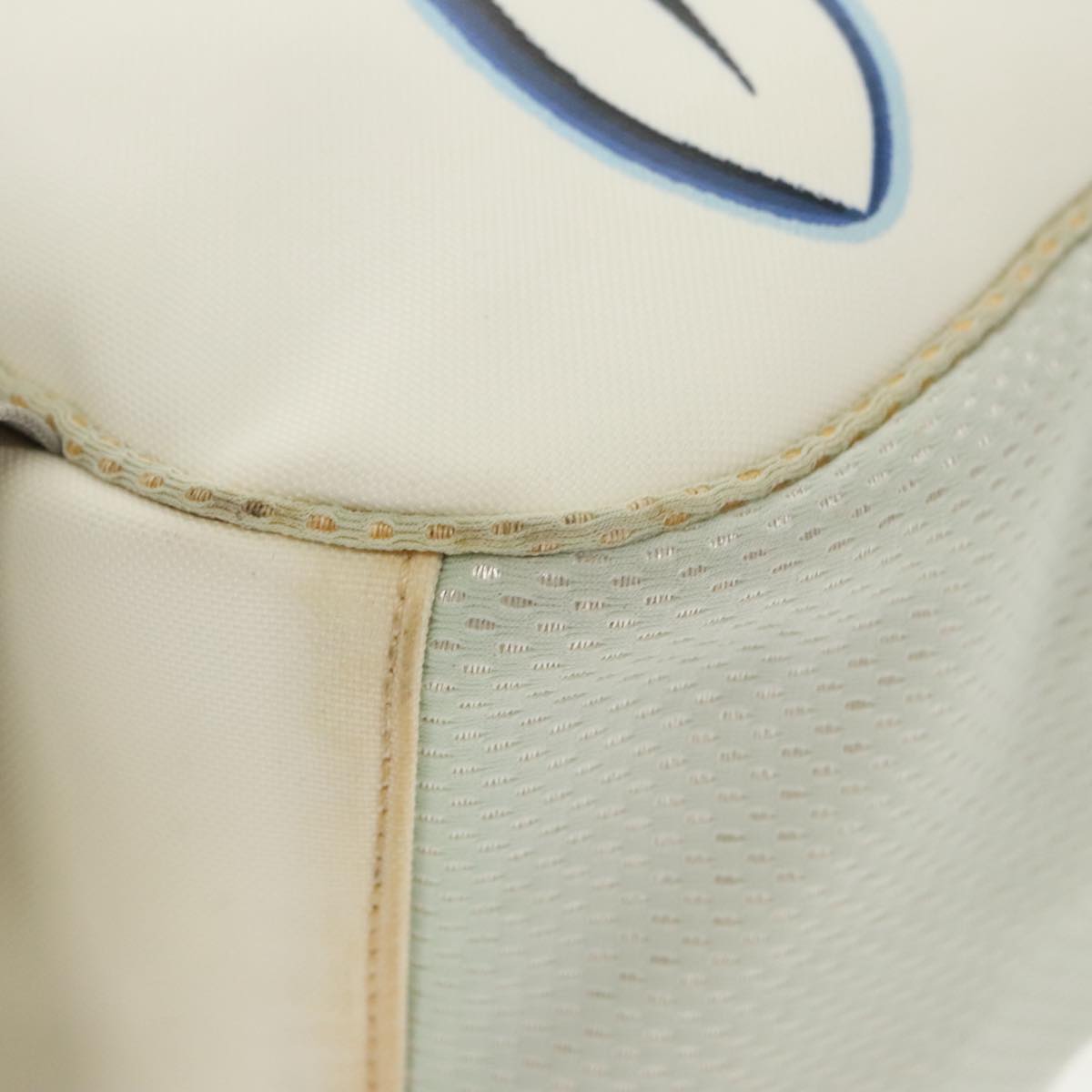 CHANEL Sports Tote Bag Nylon White Silver CC bs19989