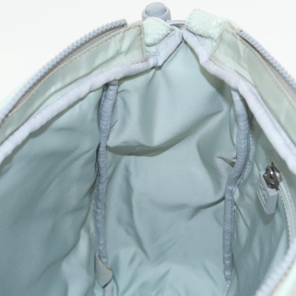 CHANEL Sports Tote Bag Nylon White Silver CC bs19989