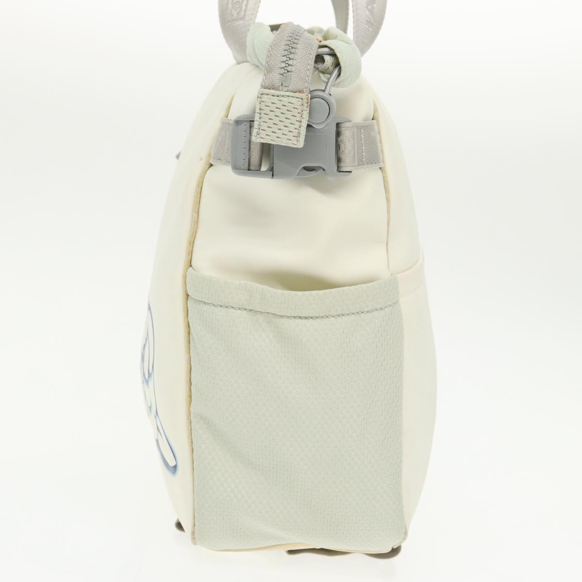 CHANEL Sports Tote Bag Nylon White Silver CC bs19989