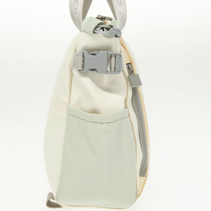 CHANEL Sports Tote Bag Nylon White Silver CC bs19989