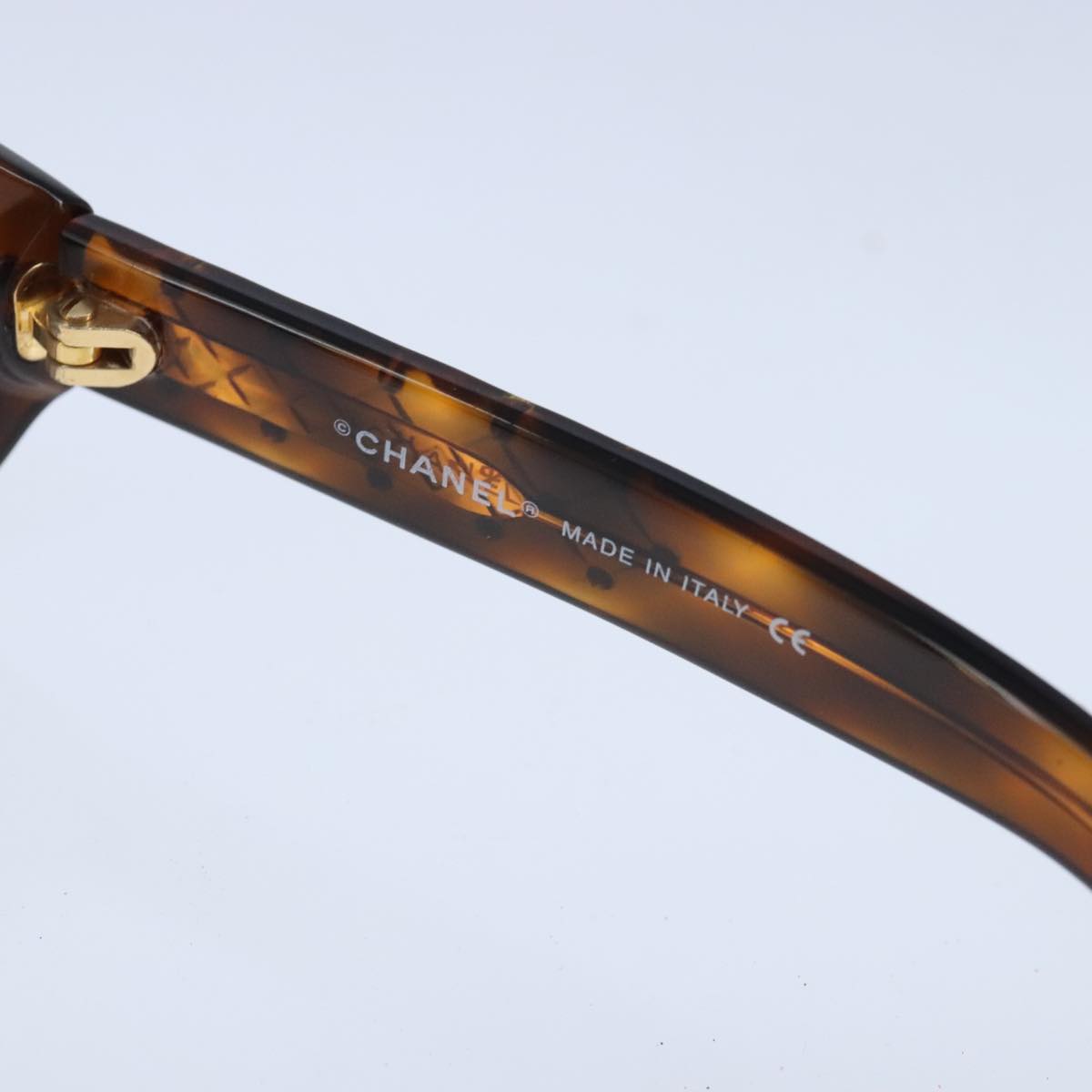 CHANEL Sunglasses plastic Brown CC bs20031