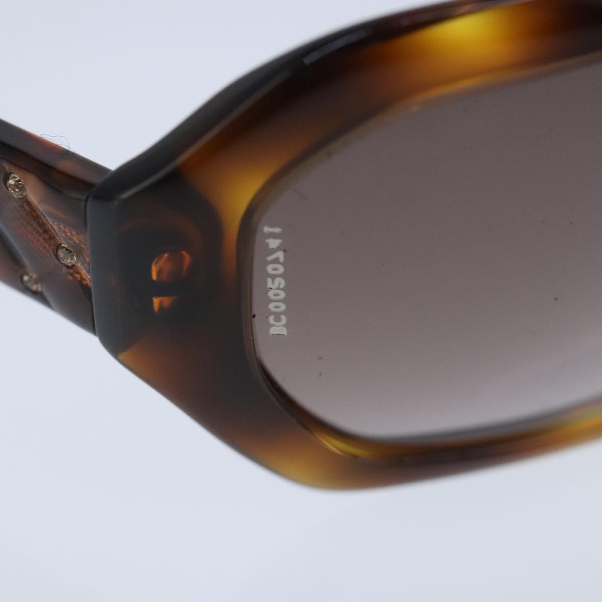 CHANEL Sunglasses plastic Brown CC bs20031