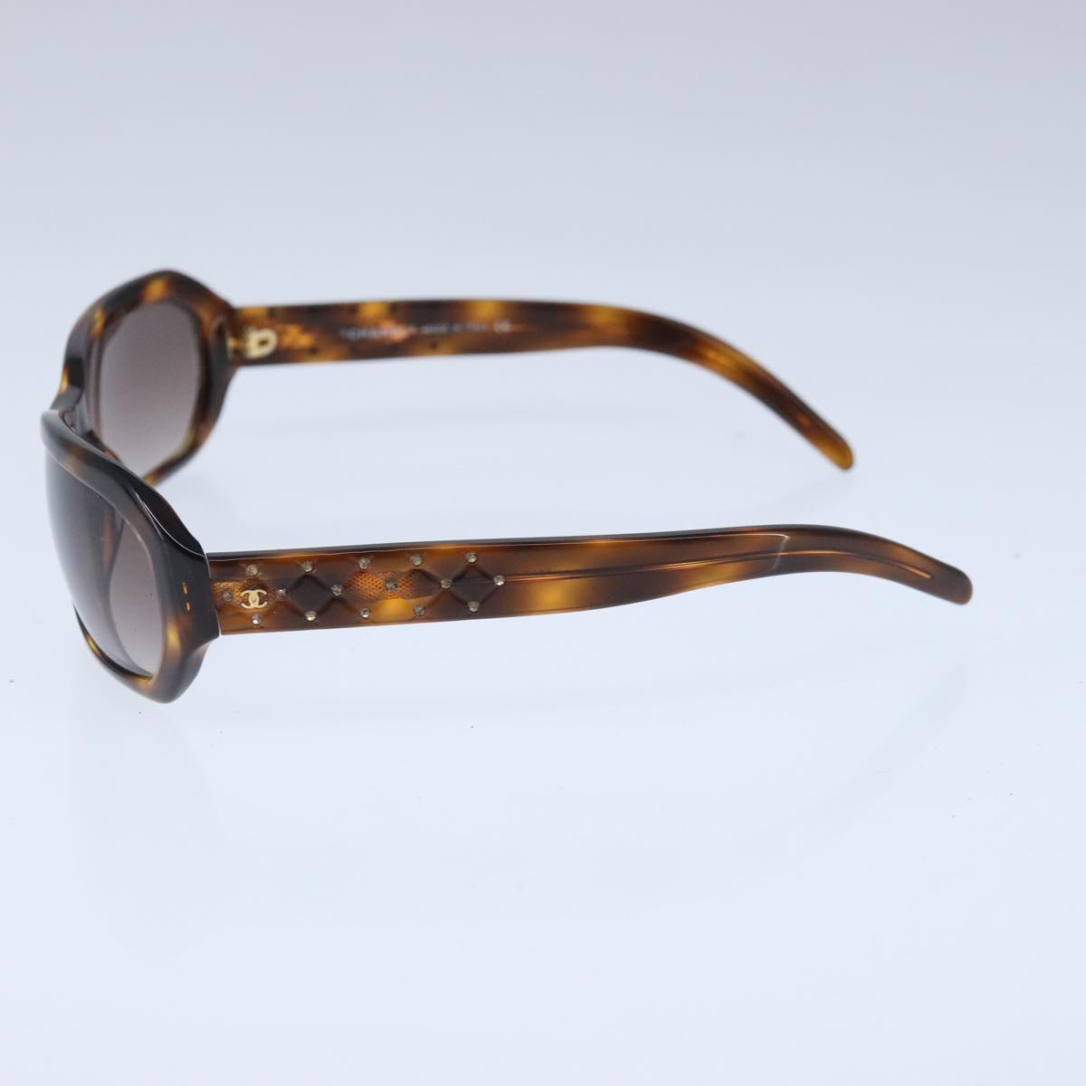 CHANEL Sunglasses plastic Brown CC bs20031