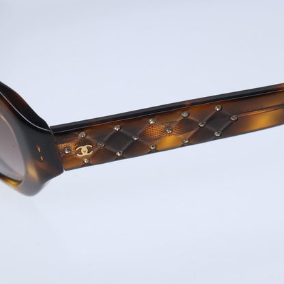 CHANEL Sunglasses plastic Brown CC bs20031