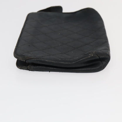CHANEL Pouch Lamb Skin 2Set Black Red CC bs20043