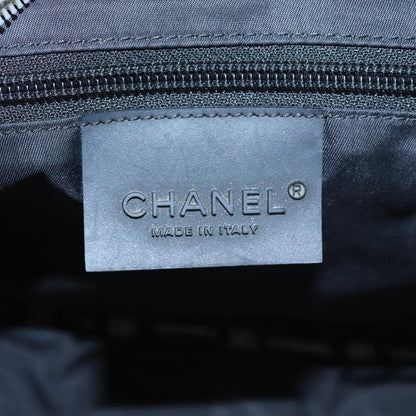 CHANEL Sports Boston Bag Canvas Silver Black CC bs20164