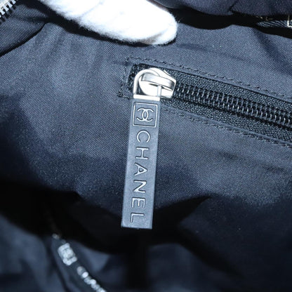 CHANEL Sports Boston Bag Canvas Silver Black CC bs20164