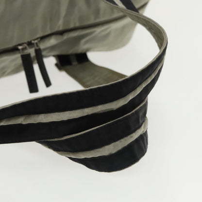 CHANEL Sports Boston Bag Canvas Silver Black CC bs20164