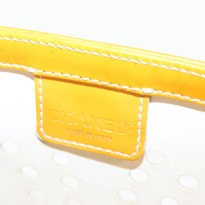 CHANEL COCO Mark Hand Bag Patent leather Yellow CC bs20180