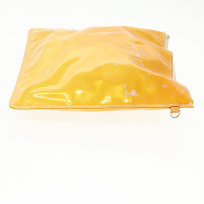 CHANEL COCO Mark Hand Bag Patent leather Yellow CC bs20180