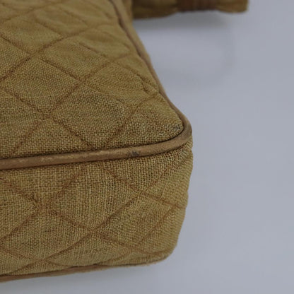CHANEL Matelasse Shoulder Bag Canvas Beige CC bs20198