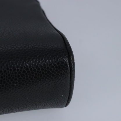 CHANEL COCO Mark Pouch Caviar Skin Black Gold CC bs20200