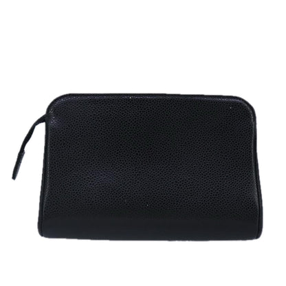 CHANEL COCO Mark Pouch Caviar Skin Black Gold CC bs20200