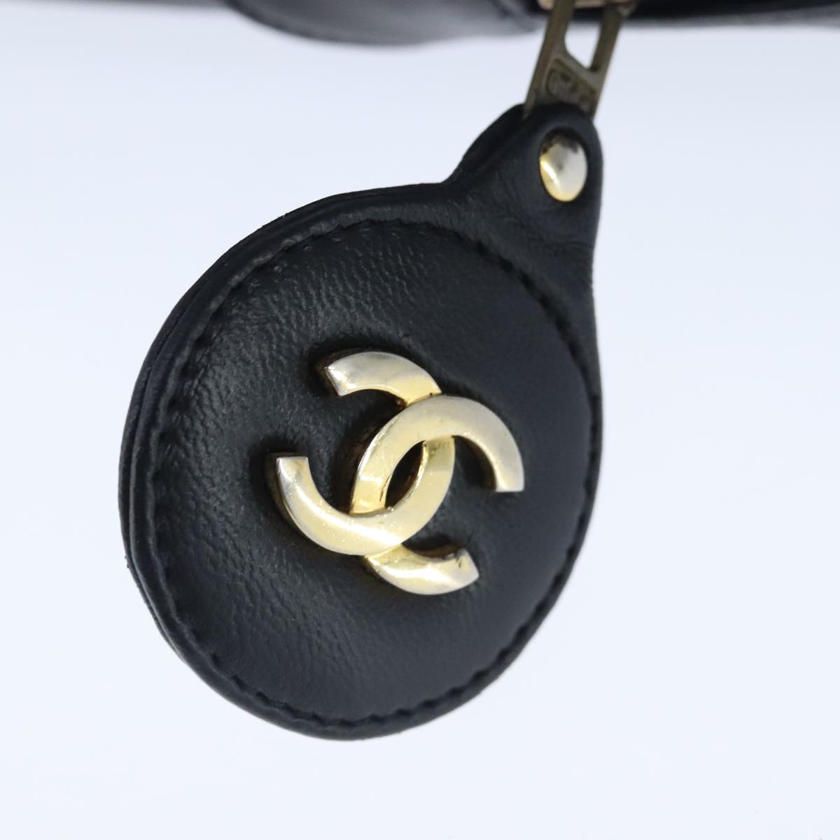 CHANEL Matelasse Chain Shoulder Bag Lamb Skin Black Gold CC bs20231
