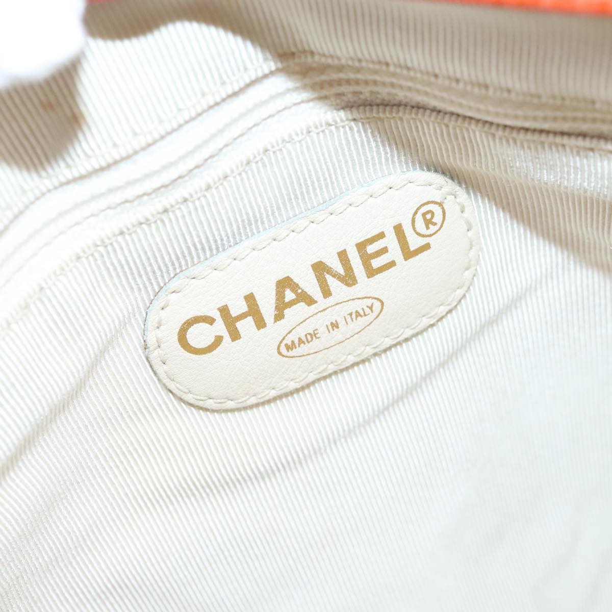 CHANEL Chain Shoulder Bag Caviar Skin Orange Gold CC bs20233