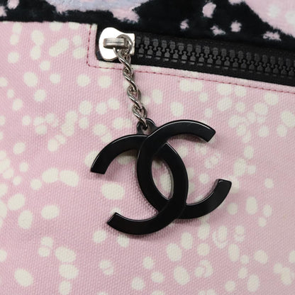 CHANEL High Summer Tote Bag Canvas Pink Silver CC bs20236