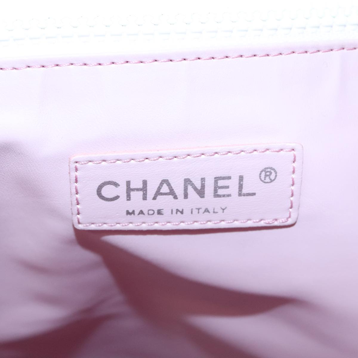 CHANEL High Summer Tote Bag Canvas Pink Silver CC bs20236