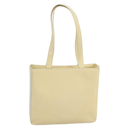 CHANEL Tote Bag Enamel White CC bs20237