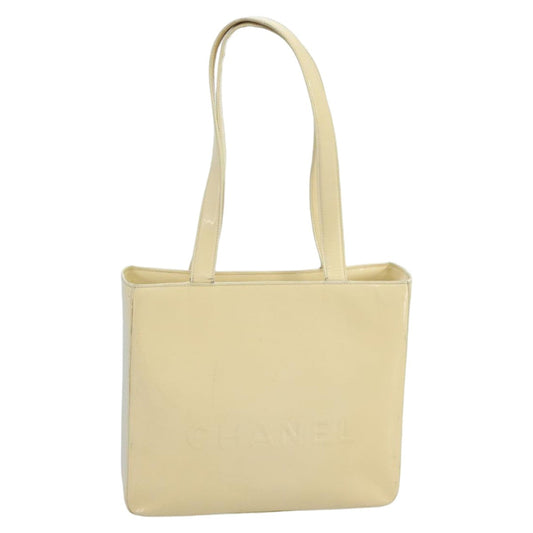 CHANEL Tote Bag Enamel White CC bs20237