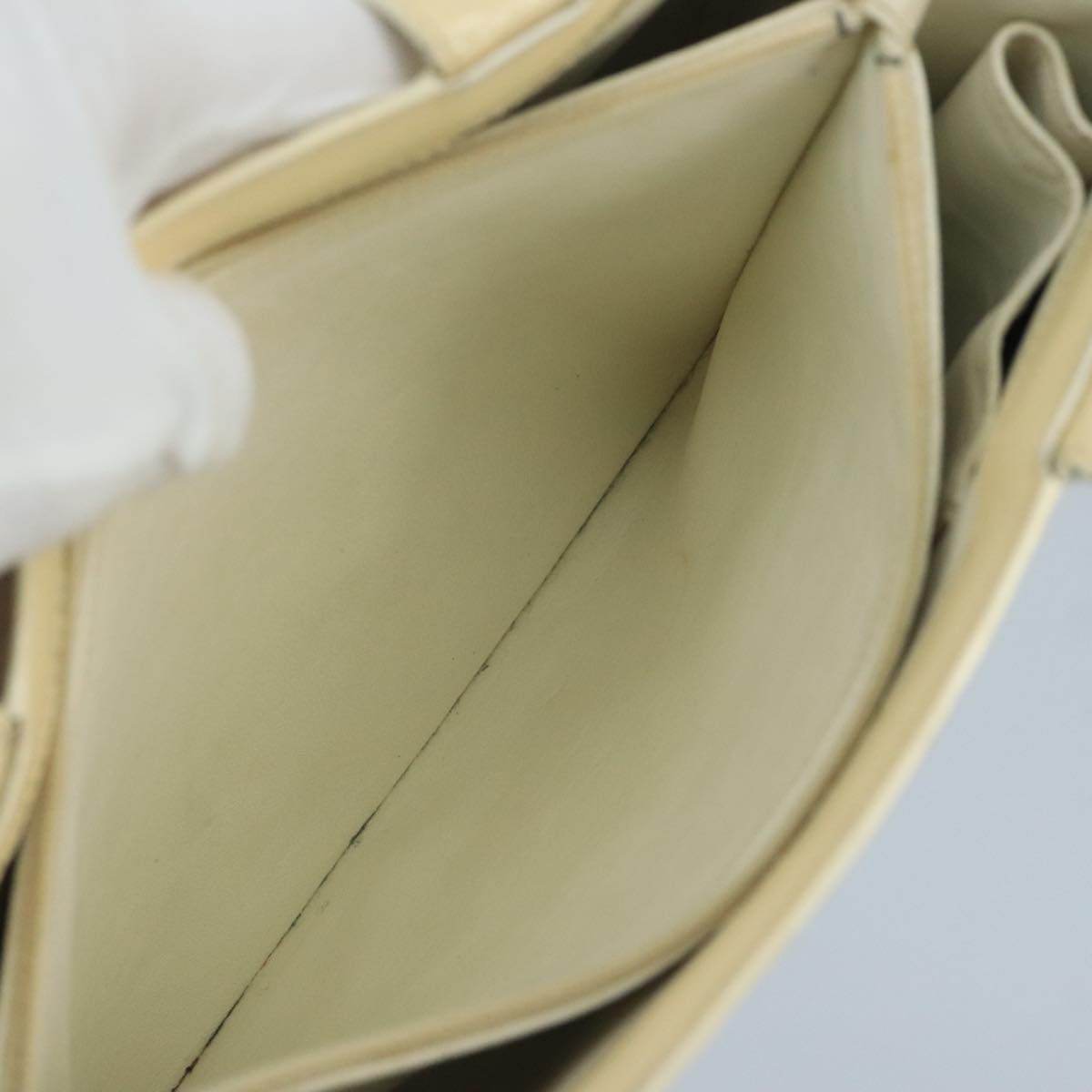 CHANEL Tote Bag Enamel White CC bs20237