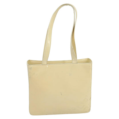 CHANEL Tote Bag Enamel White CC bs20237