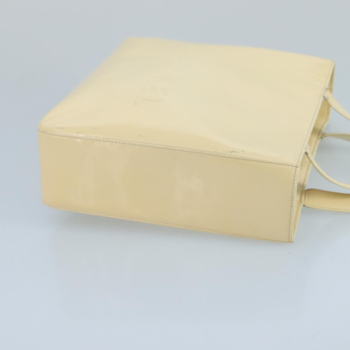 CHANEL Tote Bag Enamel White CC bs20237