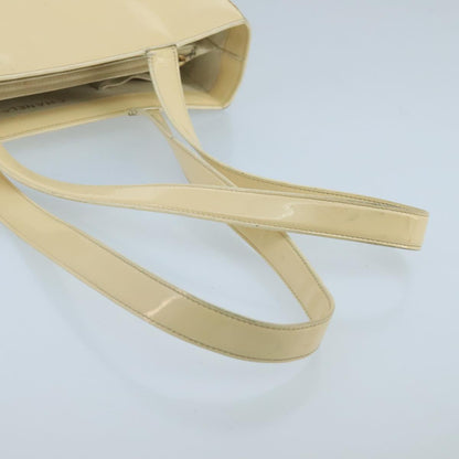 CHANEL Tote Bag Enamel White CC bs20237