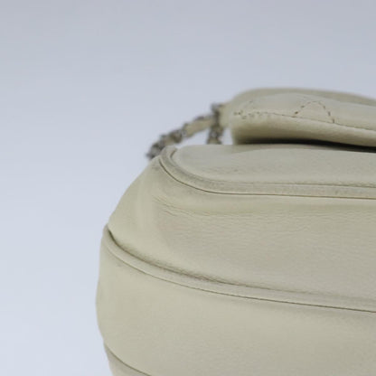 CHANEL Matelasse Chain Shoulder Bag Caviar Skin White CC bs20238