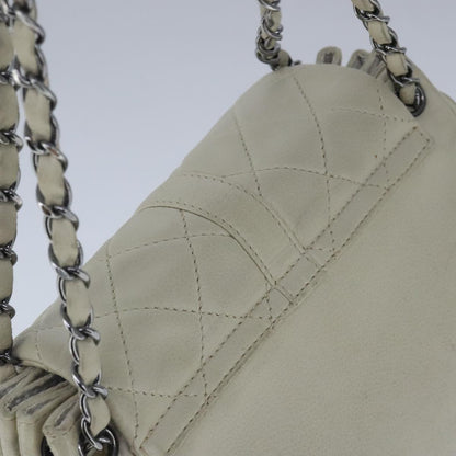 CHANEL Matelasse Chain Shoulder Bag Caviar Skin White CC bs20238