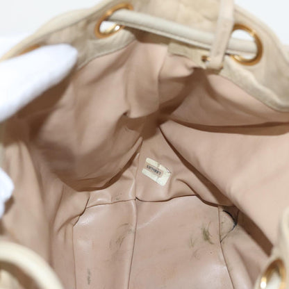 CHANEL Chain Shoulder Bag Lamb Skin Beige Gold CC bs20240