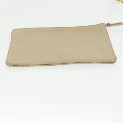 CHANEL Chain Shoulder Bag Lamb Skin Beige Gold CC bs20240