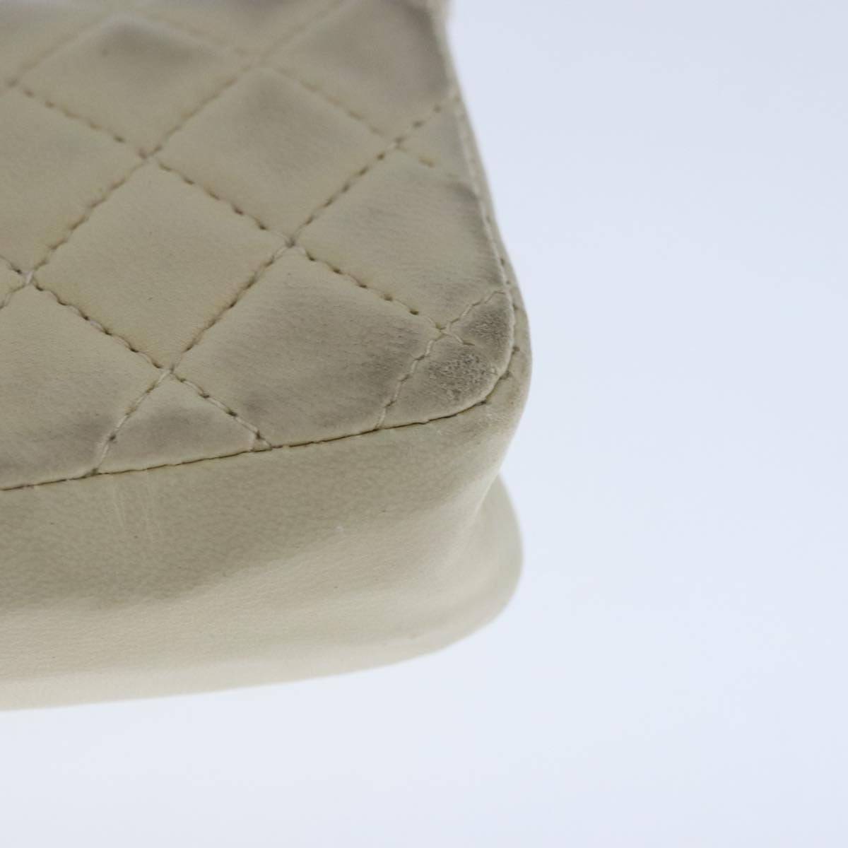 CHANEL Mini Mini Matelasse Charm Lamb Skin Beige CC bs20245
