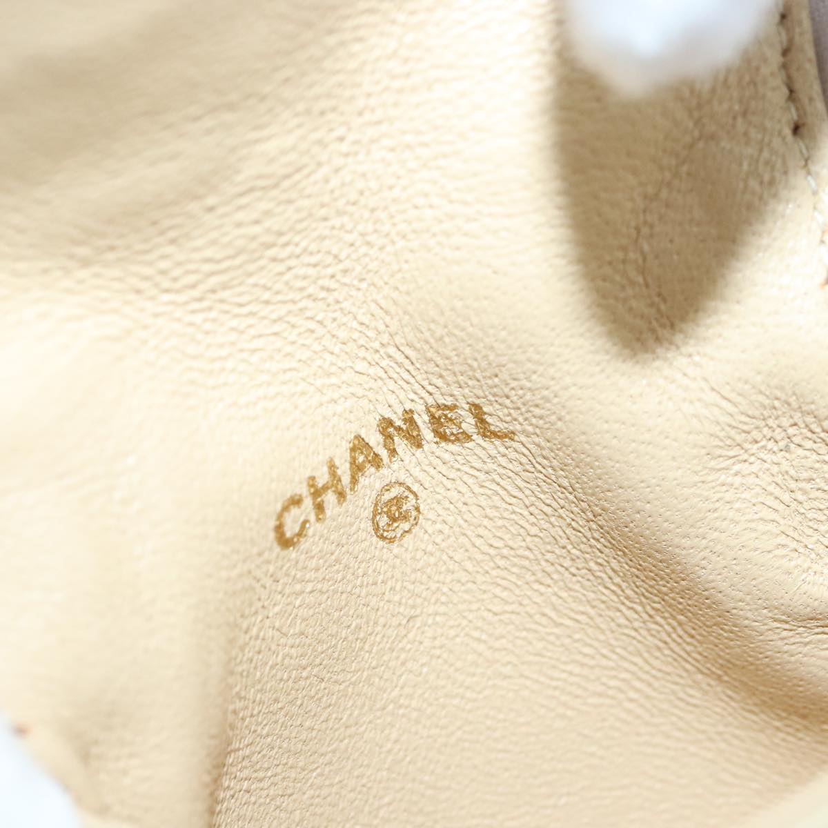 CHANEL Mini Mini Matelasse Charm Lamb Skin Beige CC bs20245