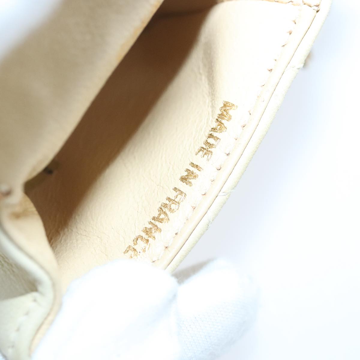 CHANEL Mini Mini Matelasse Charm Lamb Skin Beige CC bs20245