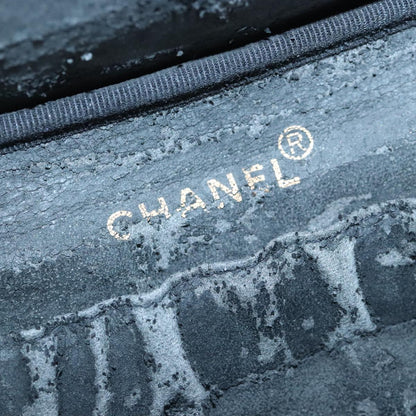 CHANEL Vanity Pouch Enamel Black Gold CC bs20306