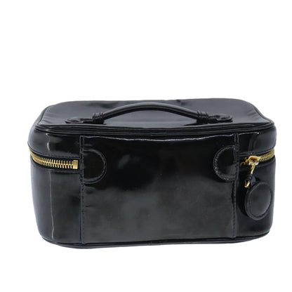 CHANEL Vanity Pouch Enamel Black Gold CC bs20306