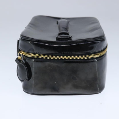 CHANEL Vanity Pouch Enamel Black Gold CC bs20306