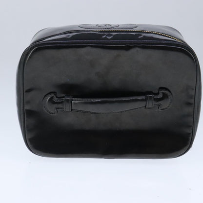 CHANEL Vanity Pouch Enamel Black Gold CC bs20306