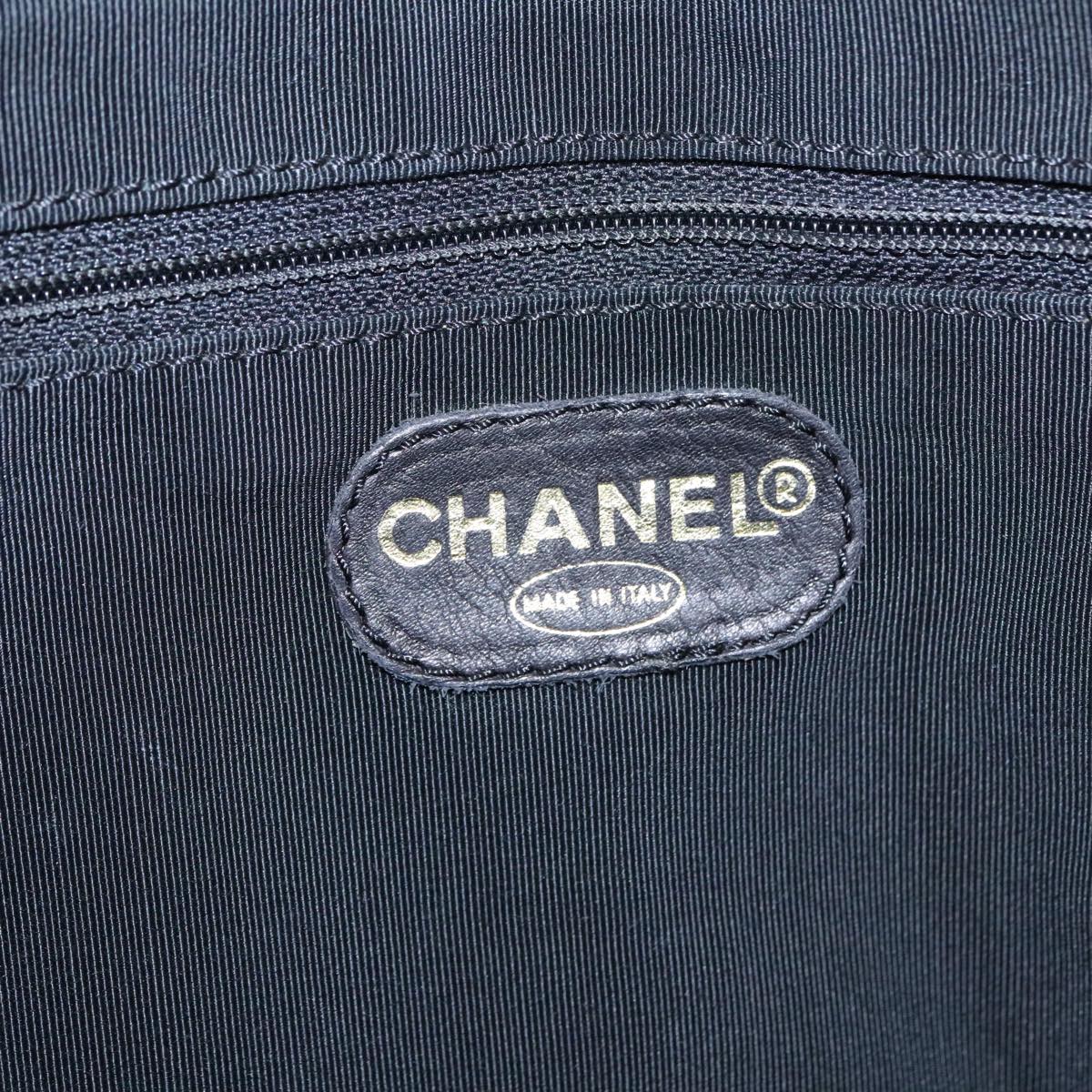 CHANEL COCO Mark Chain Tote Bag Lamb Skin Black CC bs20389