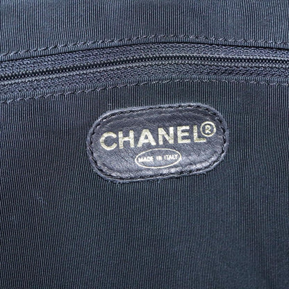 CHANEL COCO Mark Chain Tote Bag Lamb Skin Black CC bs20389