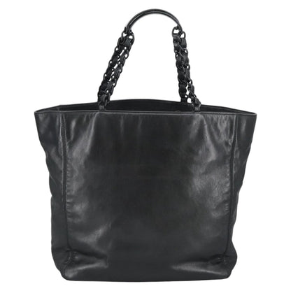 CHANEL COCO Mark Chain Tote Bag Lamb Skin Black CC bs20389
