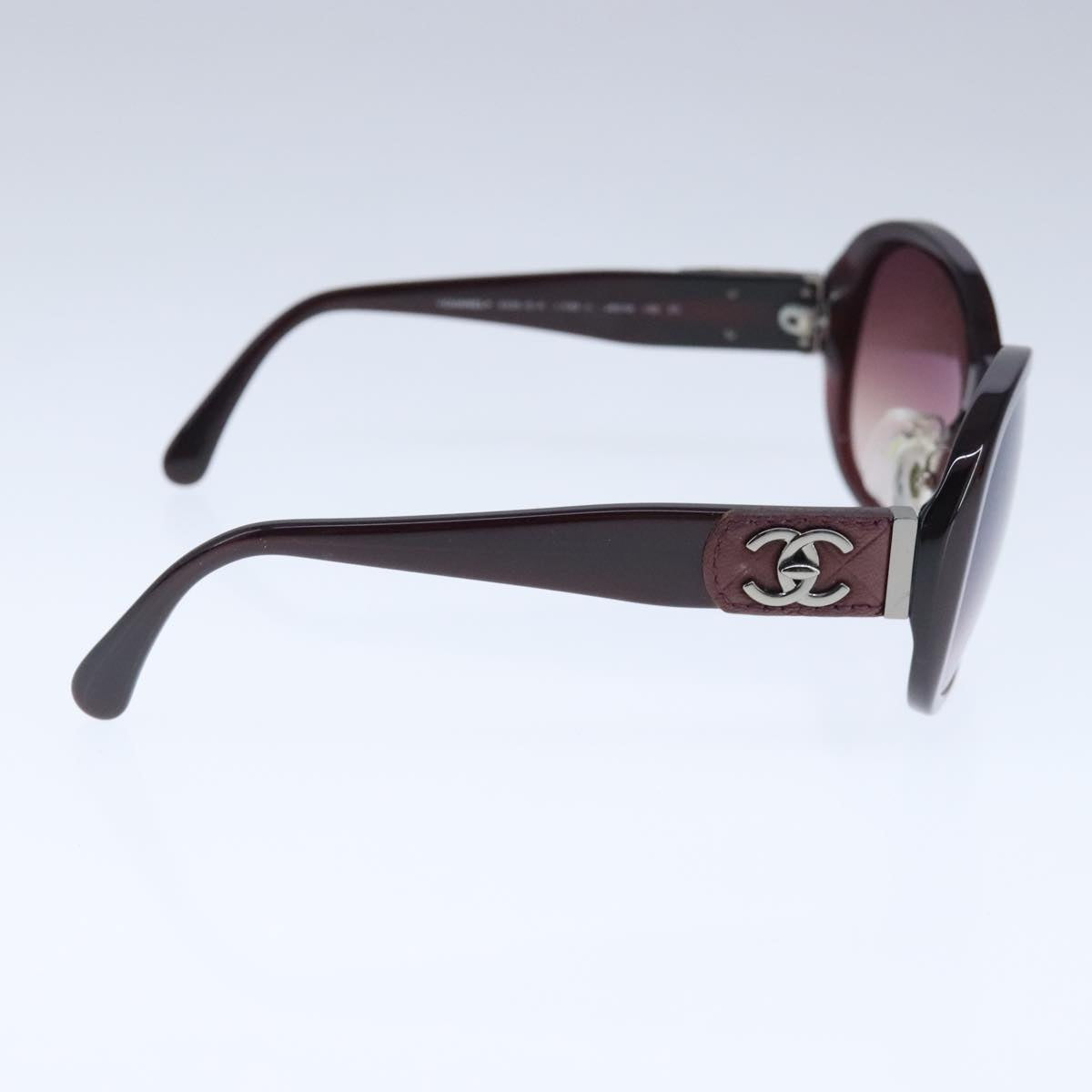 CHANEL Sunglasses plastic Brown CC bs20396