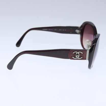 CHANEL Sunglasses plastic Brown CC bs20396