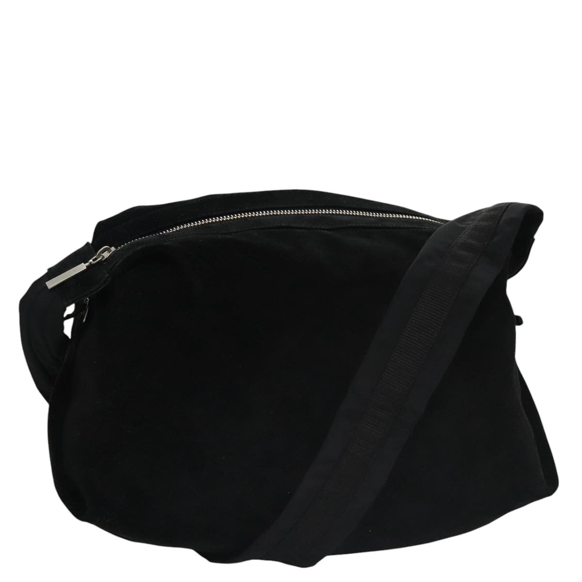 CHANEL Shoulder Bag Suede Black Silver CC bs20422
