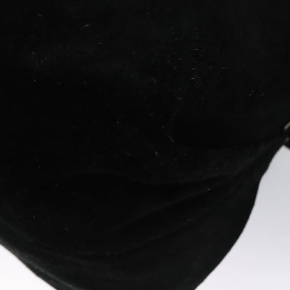 CHANEL Shoulder Bag Suede Black Silver CC bs20422