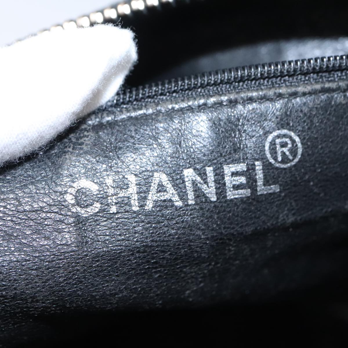 CHANEL Shoulder Bag Suede Black Silver CC bs20422